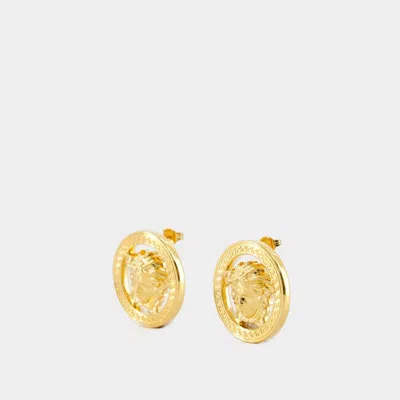 Versace Medusa 95 Earrings -  - Metal - Gold In Blue