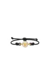 Versace Medusa '95 Crystal Leather Bracelet In Black