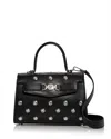Versace Medusa 95 Small Leather Top-handle Bag In Black Palladium