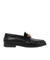 Versace Medusa 95 Embossed Slip-on Loafers In Black