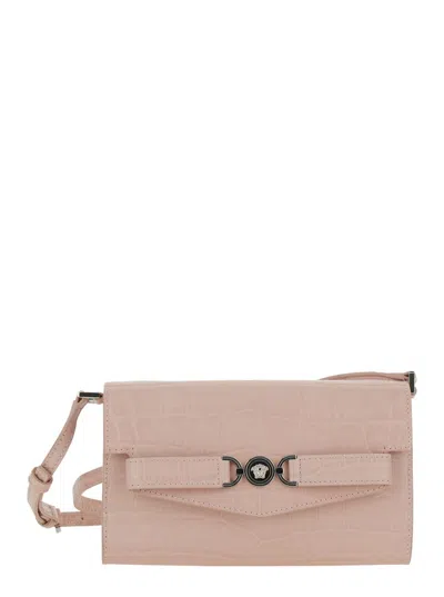 Versace Medusa '95 Embossed Tote Bag In Pink