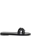 Versace Medusa Logo Sandals In Black  