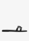 Versace Medusa Logo Sandals In Black
