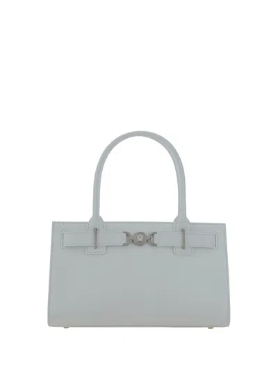 Versace Medusa '95 Handbag In Optical White-palladium