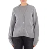 Versace Medusa 95 Knit Boxy Cardigan In Gray