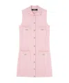 Versace Cashmere-blend Shift Knit Mini Dress In Pink