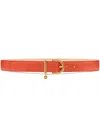 Versace Medusa '95 Leather Belt In Orange