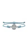 Versace Medusa '95 Crystal Leather Bracelet In Blue
