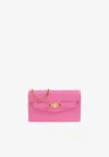 Versace Medusa '95 Leather Chain Clutch In Pink