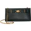 Versace Chain Strap Gold-tone Hardware Clutch Bag In Black- Gold