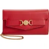 Versace Women's Medusa 95 Wallet On Chain In Lipstick Red- Gold
