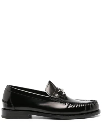 Versace Medusa '95 Leather Loafers In 黑色
