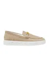 Versace Man Sneakers Beige Size 12 Leather In Nude