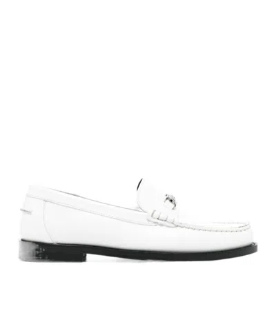 Versace Medusa '95 Leather Loafers In White