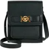 Versace Medusa '95 Leather North/south Messenger Bag In Black  Gold
