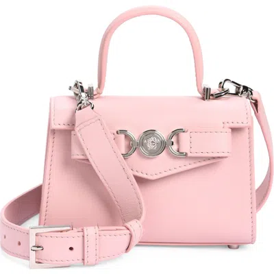 Versace Medusa 95 Leather Top Handle Bag In Dusty Rose-palaldium