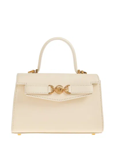 Versace Medusa '95 Leather Tote Bag In Neutral