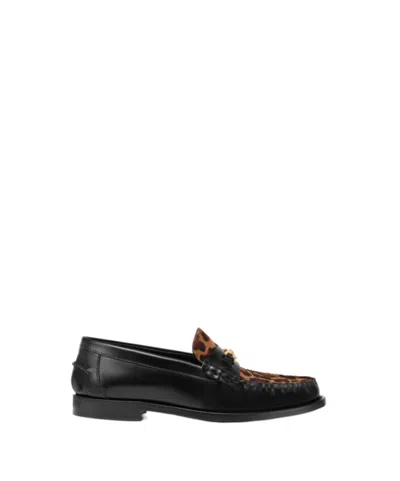 Versace Medusa '95 Leopard Loafers In Black