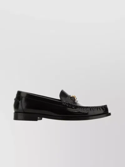 Versace Medusa '95 Loafers With Round Toe In Smooth Leather In Black