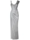 Versace Medusa '95 Long Dress In Gray