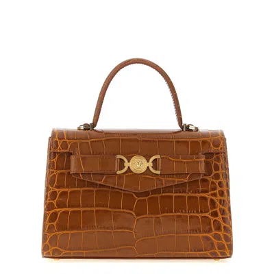 Versace Medusa 95 Medium Handbag In Brown