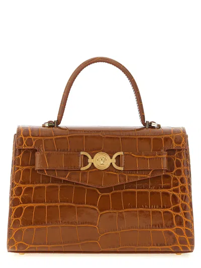 Versace Medusa 95 Medium Handbag In Brown