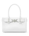 Versace Medusa 95 Small Leather Tote Bag In Optical White