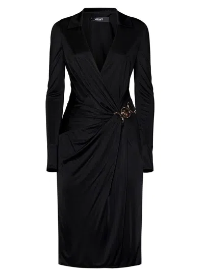 Versace Medusa '95 Midi Dress In Black