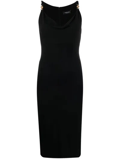 Versace Black Corset Midi Dress