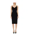 Versace La Medusa Midi Dress In Black