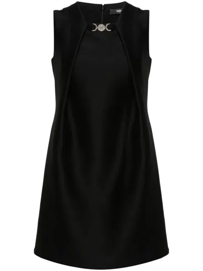 Versace Women's Wool And Silk Mini Dress In Black