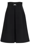 Versace Sculptural Cocktail Dress With Medusa Detail In Black
