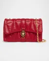 Versace Medusa 95 Mini Quilted Leather Shoulder Bag In Lipstick Red