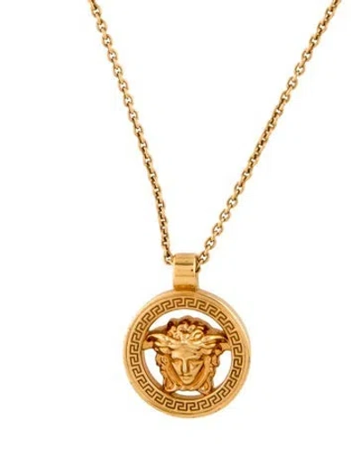 Pre-owned Versace Medusa 95 Pendant Necklace, 22.25" In Multi