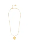 Versace Mens Lion Head Round Gold Adjustable Necklace In Gold