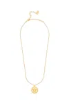 Versace Mens Lion Head Round Gold Adjustable Necklace In Gold