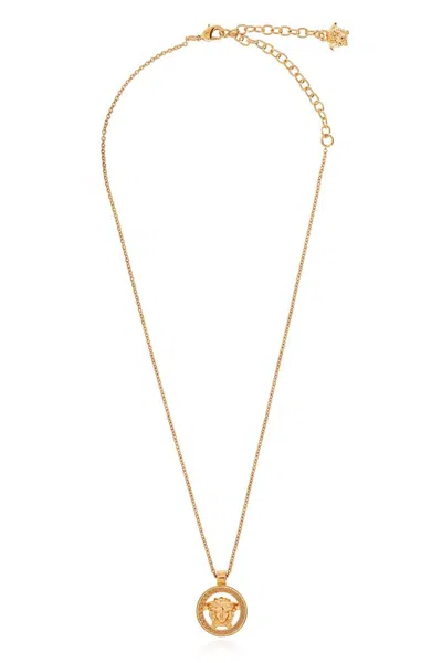 Versace Medusa 95 Pendant Polished Finish Necklace In  Gold (gold)