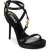 Versace Medusa '95 Platform Sandal In Black/  Gold