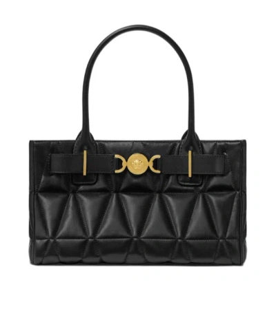 Versace Medusa '95 Top Handle Bag In Black