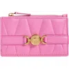 Versace Medusa '95 Quilted Leather Zip Card Holder