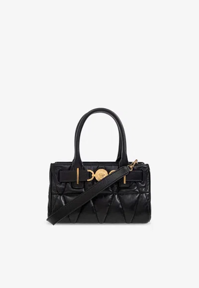 Versace Medusa '95 Quilted Tote Bag In Black
