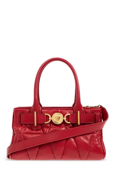 Versace Medusa '95 Quilted Tote Bag In Red