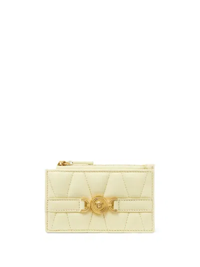 Versace Medusa '95 Quilted Zip-up Card Holder In 中性色
