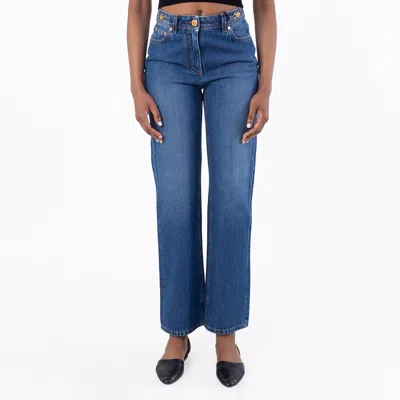 Versace Medusa 95 Regular-fit Denim Jeans In Blue