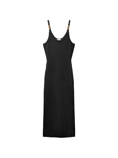 Versace Medusa '95 Ribbed Dress In Black