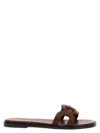 Versace Medusa Sandals In Rust