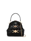 Versace Black Medusa '95 Satin Tote Bag In Schwarz