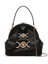 Versace Black Medusa '95 Satin Tote Bag In Black