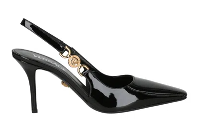 Pre-owned Versace Medusa '95 Slingback 85mm Pumps Black (women's)