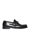 Versace Horsebit-embellished Croc-effect Patent-leather Loafers In Black